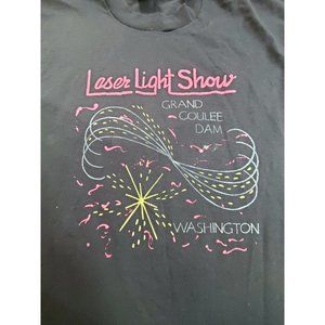 Grand Coulee Dam Washington LASER LIGHT SHOW tee T-Shirt XL Harley Owners Run 90